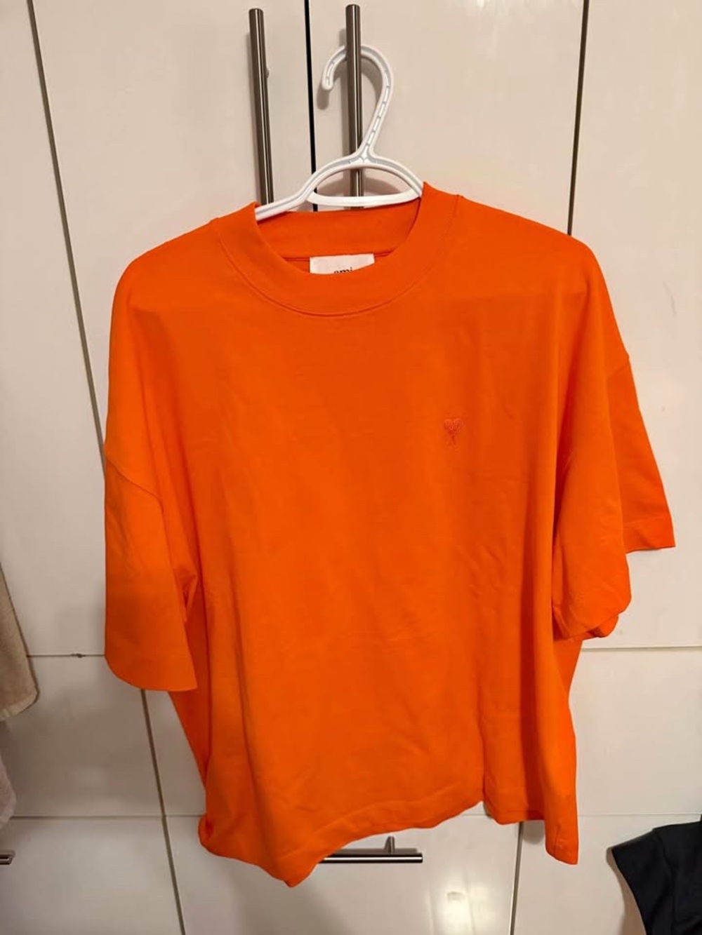 Ami Men's Bright Orange Short-Sleeve Tee